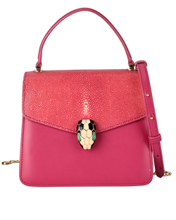 Small Serpenti Forever, Leather/Stingray, Pink, 903Y, S/DB, 3*